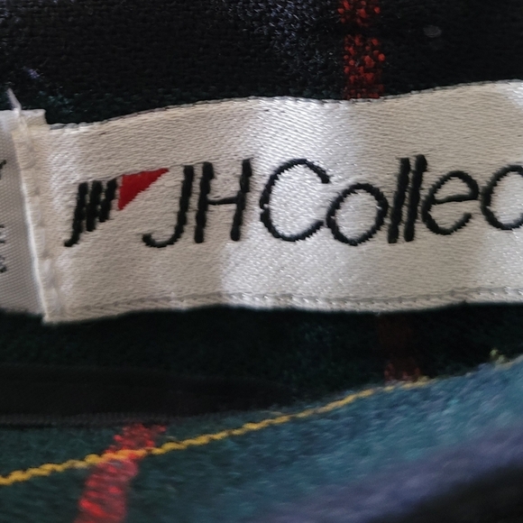 JHCollectibles Window Payne Plaid Vintage Wool Shorts Navy Green Red and Yellow - Picture 4 of 5